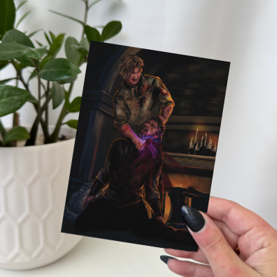 Art Print - Fall of the Witches: Cyan killing Atherton