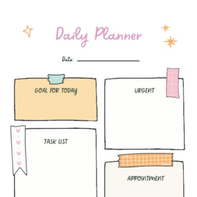 Author daily planner