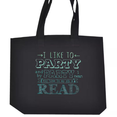 I Like To Read Embroidered Bag