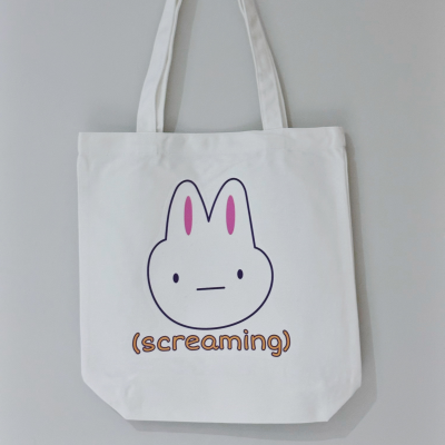 Screaming Internally Library Tote Bag