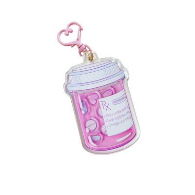 Acrylic Heat Suppressant Shaker Keychain