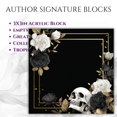 3"x3" Author Signature Block (#4 Skull)