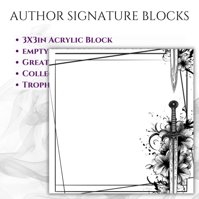 3"x3" Author Signature Block (#17 Sword)