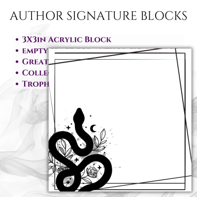 3"x3" Author Signature Block (#26 Snake)