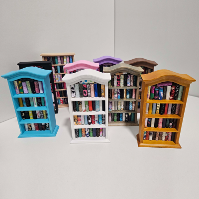 Miniature Bookshelf - filled with handmade mini books!