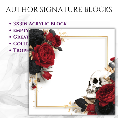 3"x3" Author Signature Block (#1 Skull)