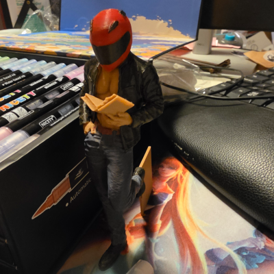 Biker Bookshelf Figure