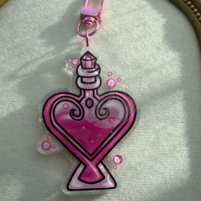Love potion Glitter Keyring