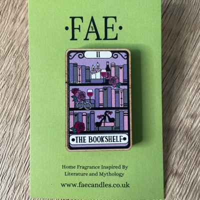 The Romance Bookshelf - Wooden Pin Badge