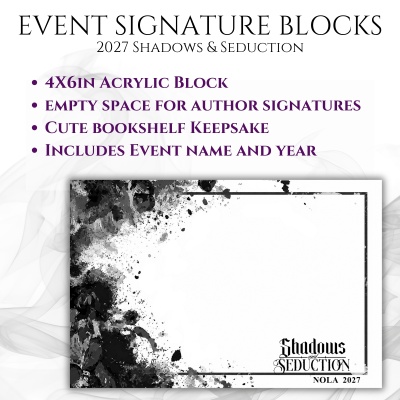 Shadows 4"x6" Event Signature Block (#5 Splatter)