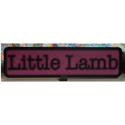 Little Lamb Bookshelf Sign (The Devil's Chaos)