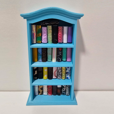 Miniature Bookshelf - filled with handmade mini books!