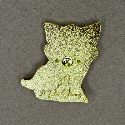 Lone White Wolf Pin