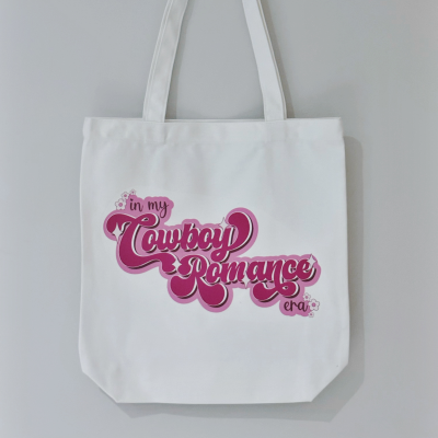 In My Cowboy Romance Era Library Tote Bag