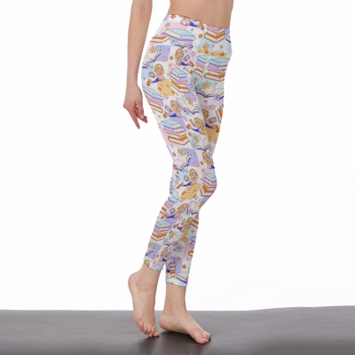Lizzie the reader bookish high waisted leggings