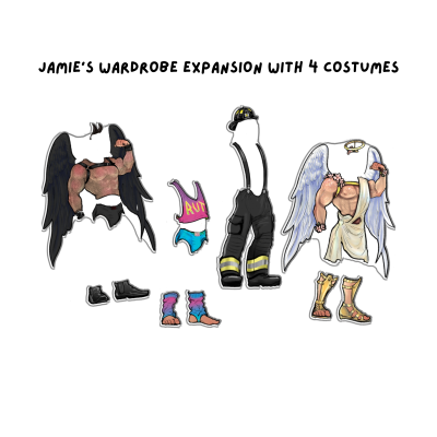 Dress Up Jamie! Wardrobe expansion pack with 4 costumes.