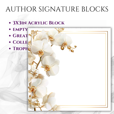 3"x3" Author Signature Block (#7 Flowers)