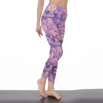3am reading club ombre bookish high waisted leggings