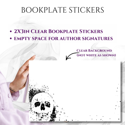 Bookplate Sticker 2"x3"  (#11 Skull)