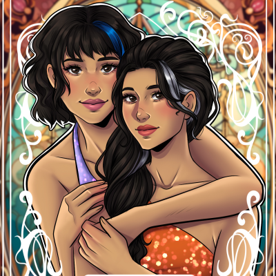 Venna and Izabel Foil Art Print