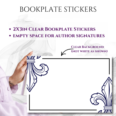 Bookplate Sticker 2"x3"  (#6 Fleur-de-lis)