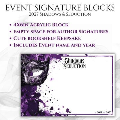 Shadows 4"x6" Event Signature Block (#2 Mask)
