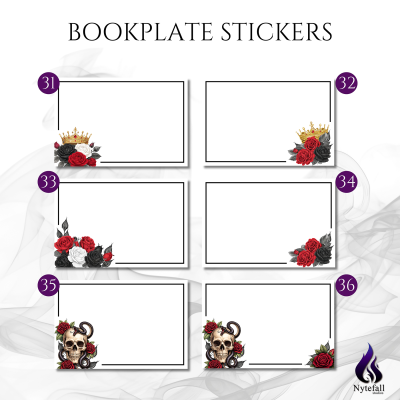 Bookplate Sticker 2"x3"  (#33 Roses-1)