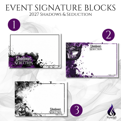 Shadows 4"x6" Event Signature Block (#2 Mask)
