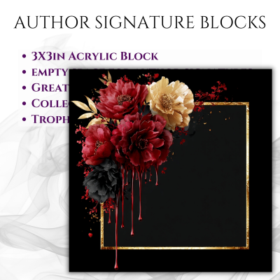 3"x3" Author Signature Block (#11 Bloody Flowers)
