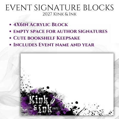 Kink & Ink 4"x6" Event Signature Block (#1 Ink)
