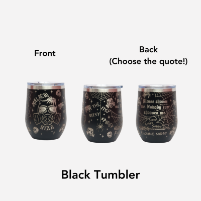 Officially Licensed Web of Silence 12oz Wine Tumbler