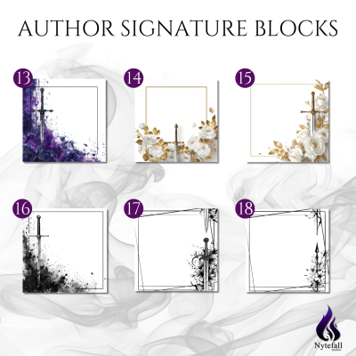 3"x3" Author Signature Block (#17 Sword)