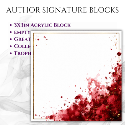 3"x3" Author Signature Block (#12 Splatter)