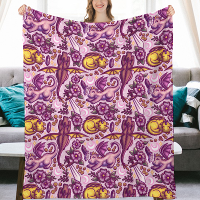 Bookish blanket Romantasy swords and dragons