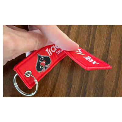 Tracked by Tex embroidered Keychain