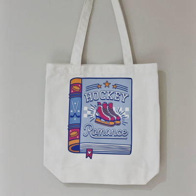Hockey Romance Bookish Library Tote Bag