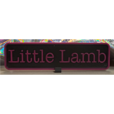 Little Lamb Bookshelf Sign (The Devil's Chaos)