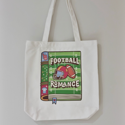 Football Romance Bookish Library Tote Bag