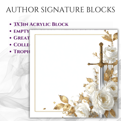 3"x3" Author Signature Block (#15 Sword)