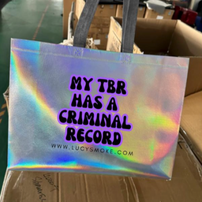 Bookish Tote (Silver Metallic)