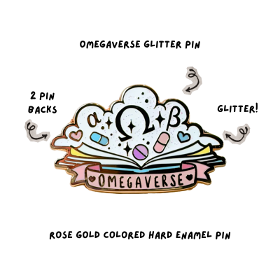 Omegaverse enamel glitter pin