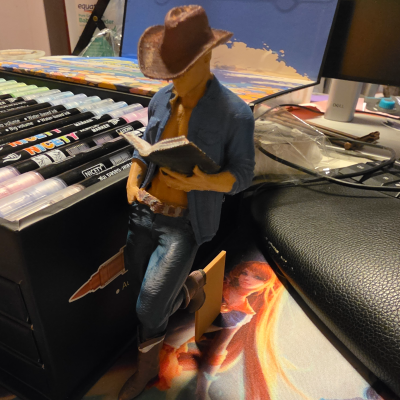 Cowboy book shelf figure
