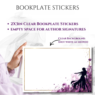 Bookplate Sticker 2"x3"  (#20 Purple-Woman)