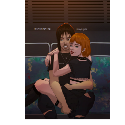 We met on a Bus - B.U.S. Art Print