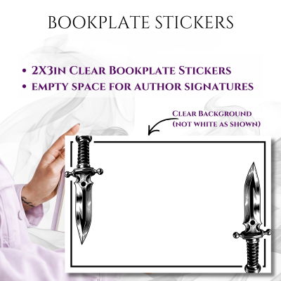 Bookplate Sticker 2"x3"  (#5 Daggers)