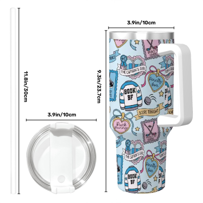 40 oz travel mug Hockey romance stamps