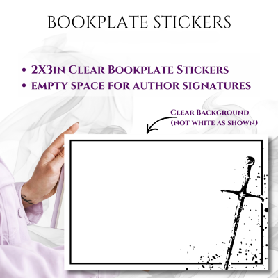 Bookplate Sticker 2"x3"  (#3 Sword)