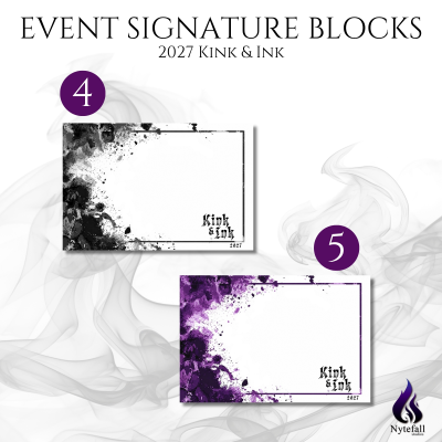 Kink & Ink 4"x6" Event Signature Block (#1 Ink)