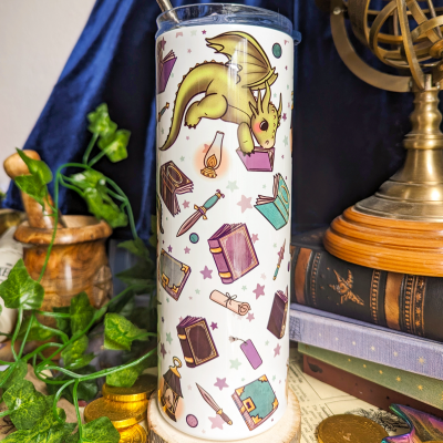 Fantasy Reader Slim Tumbler