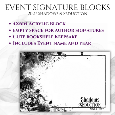 Shadows 4"x6" Event Signature Block (#3 Skull)